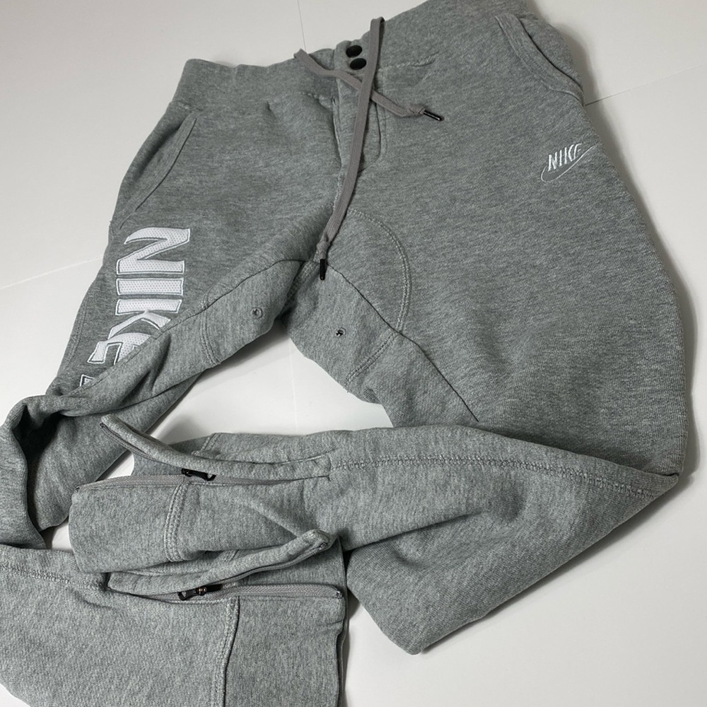 Nike Gray Logo Joggers with Side Branding